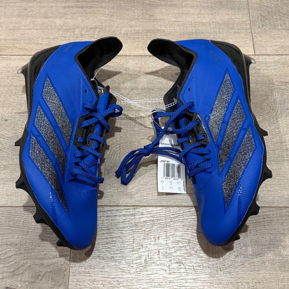 Adidas Adizero Electric II Football Cleats Blue Black JH8745 Men's Size 9